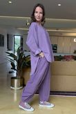 Made in Italy Cooper Needlecord Scoop Dip Back Top Dewberry